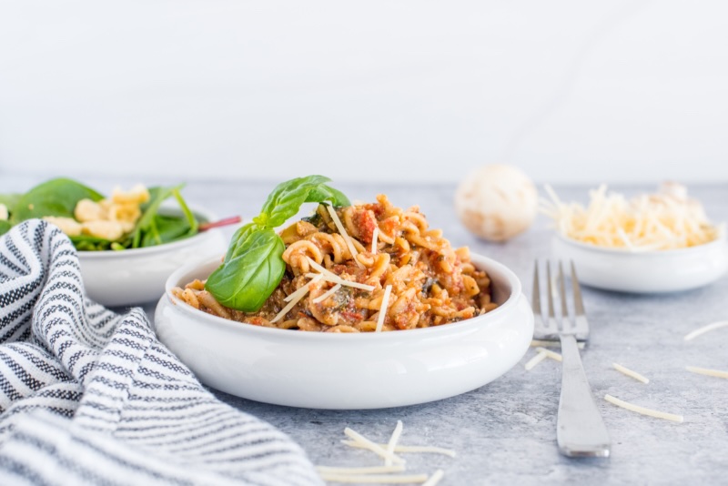 Pesto Tossed Lasagna Preparation