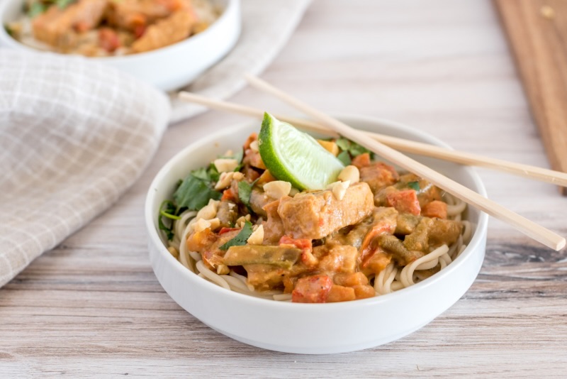 Thai Peanut Tofu Stir-Fry Preparation