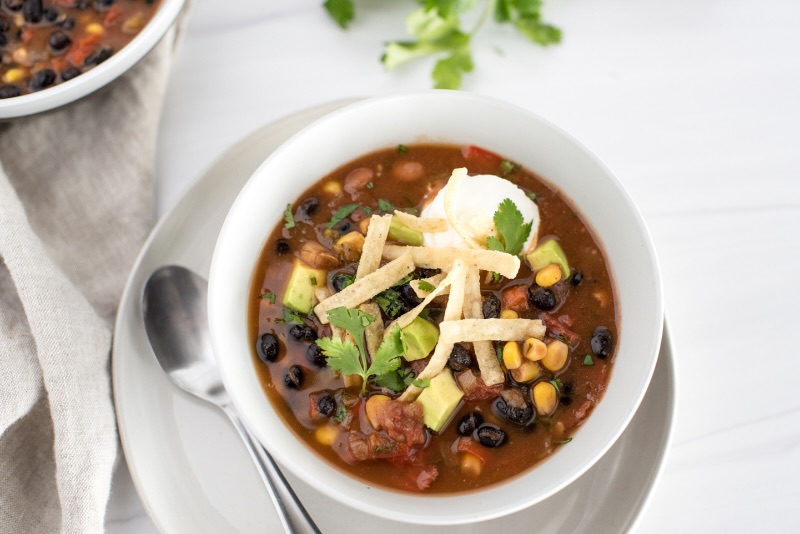 Vegetable Tortilla Soup Preparation