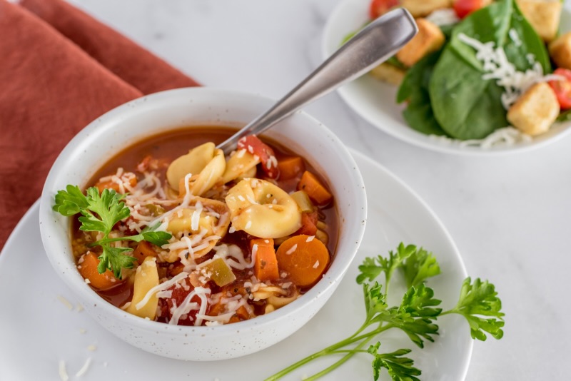 Tortellini Soup Preparation