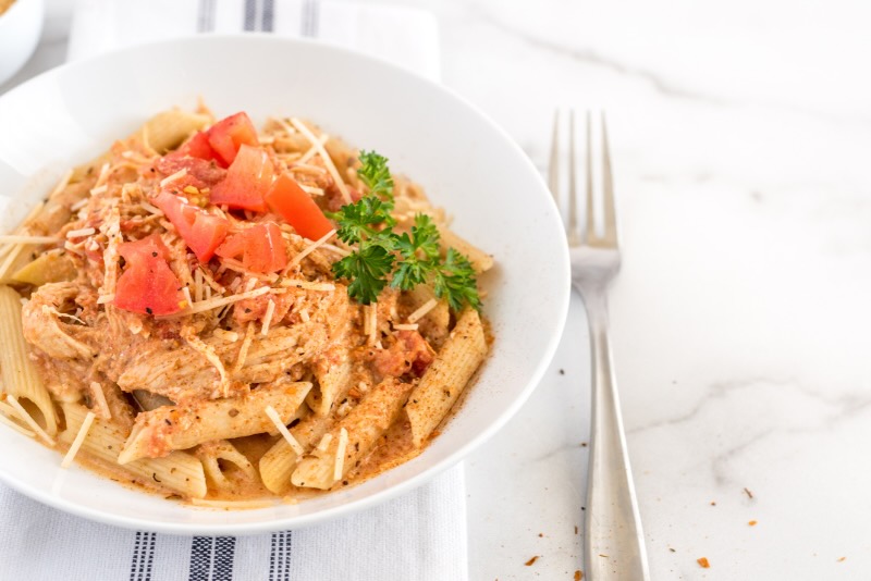 Cajun Chicken Pasta Preparation