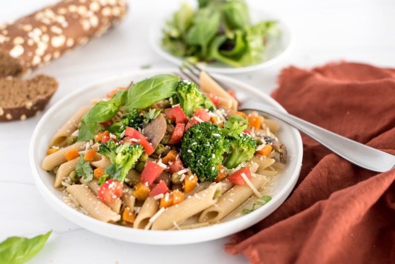 Pasta Primavera Preparation