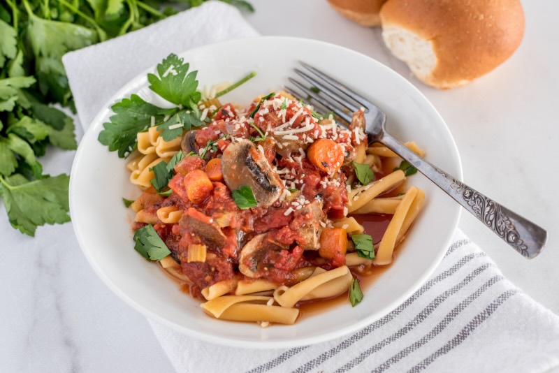 Italian Veggie Pasta Preparation