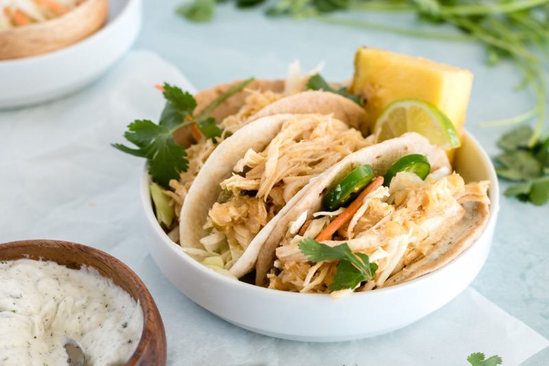 Hawaiian Chicken Tacos Preparation