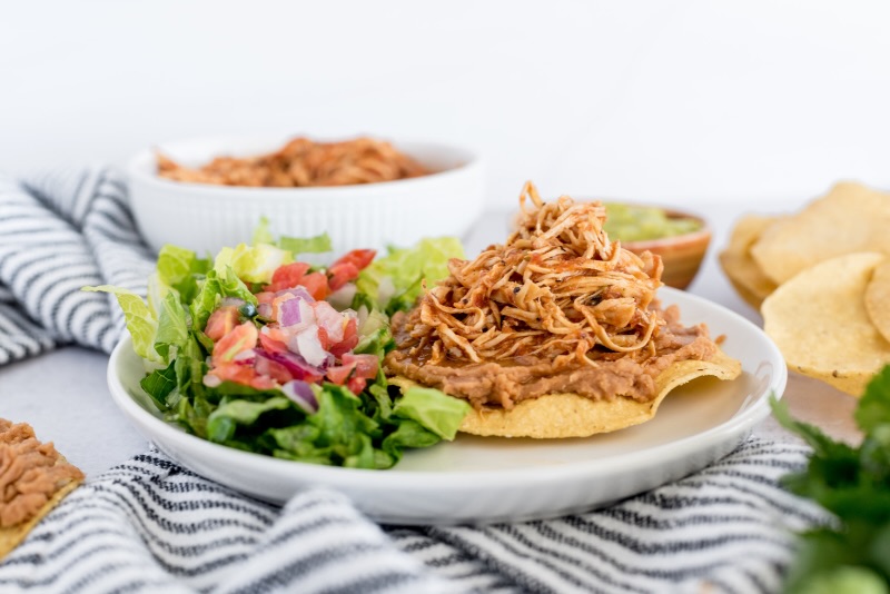 Chicken Tinga Tostadas Preparation