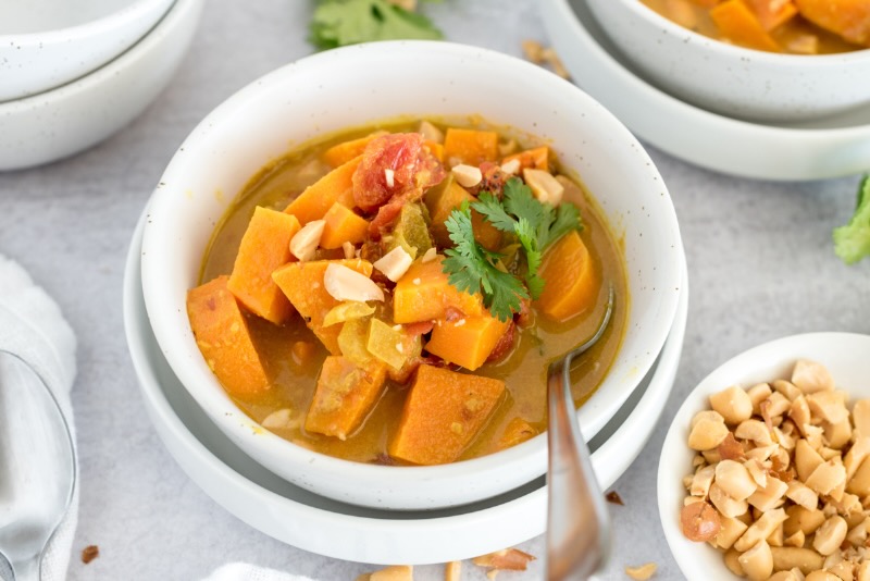 African Peanut Soup Preparation